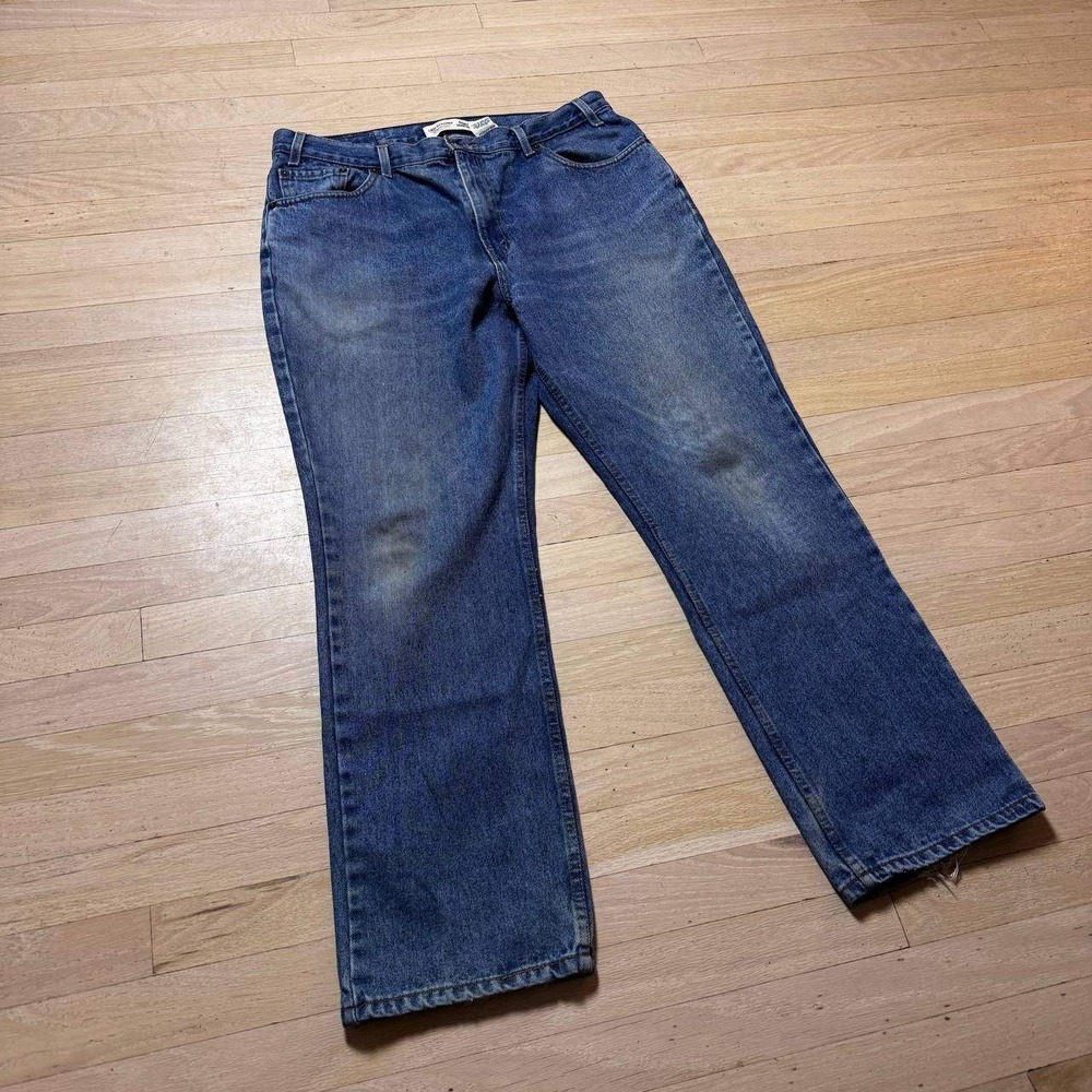 Levi Strauss Signature Regular Traditionnel Mens Blue Jeans 38x30 Medium Wash